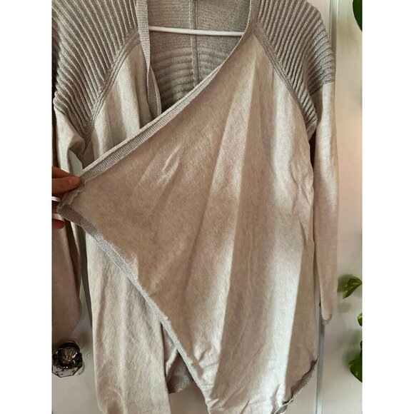 DKNY women’s size large silver gray cardigan - Picture 6 of 12
